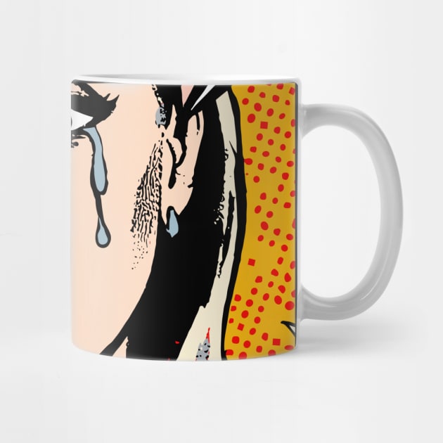 pop art crying girl by Tezatoons